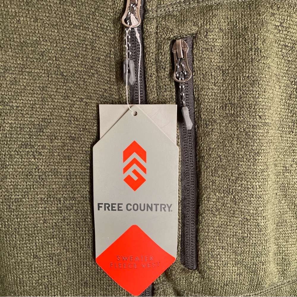 Free Country Olive Green Men's Vest - Picture 4 of 9